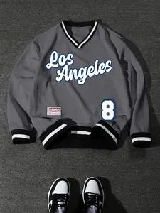 Men's Regular Fit Rare Breed Letter Print Round Neck Sweatshirt, Street Fashion Casual Crew Neck Long Sleeve Pullover for Daily Wear, Men's Clothes for All Seasons, Hoodie