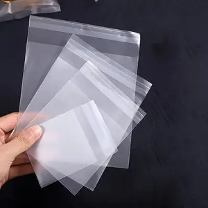 100pcs Practical Matte Finish Clear Self-Seal Bags, Multiple Sizes, Sealed Design, Small Card Jewelry Postcards Packaging Plastic Bags