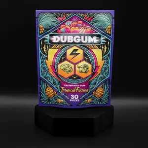 DUBGUM - Tropical Fusion  | Caffeine gum, L-theanine, Taurine, Vitamin B12 and B6, all natural energy boost