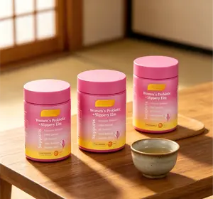 Hawaiian Pineapple Feminine Wellness Chewable Probiotics for Her, Infused Slippery Elm Bark, Prebiotics and Targeted Lactobacillus Strains, All-in-One Daily Supplement Balancing pH & Soothing Dryness, 60 Counts