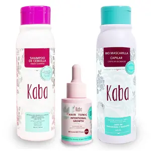 Kaba Hair Growth & Recovey Kit – Onion Shampoo + Biomask + Scalp Tonic – Strengthens Roots & Promotes Faster Hair Growth