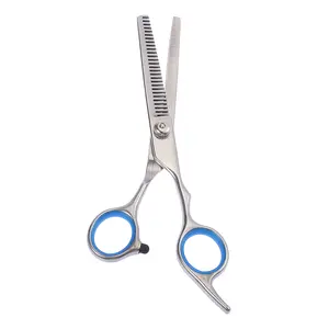 VOCOSTE Stainless Steel Thinning Scissors for Long Short Thick Hard Soft Hair for Men Women with Blue Gasket Ring