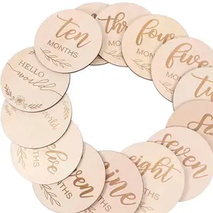 Wooden Baby Monthly Milestone Cards