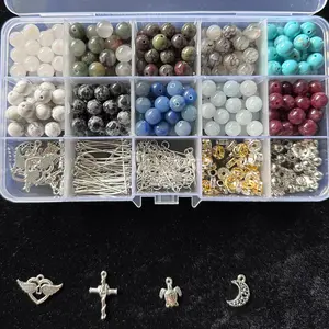 NO. 5  Balancing and healing DIY bead kit  natural and enhanced gemstones