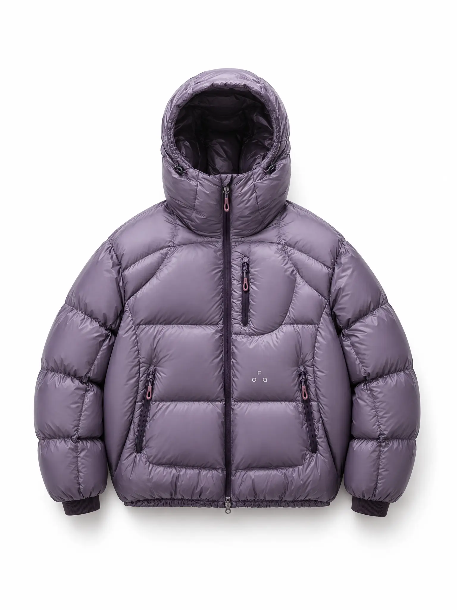 FPA Semi-Gloss Hooded Puffer Down Jacket, Stand Collar Loose Fit, Hidden Pockets, Windproof & Water Resistant Thick Warm Winter Outdoor Coat, Unisex