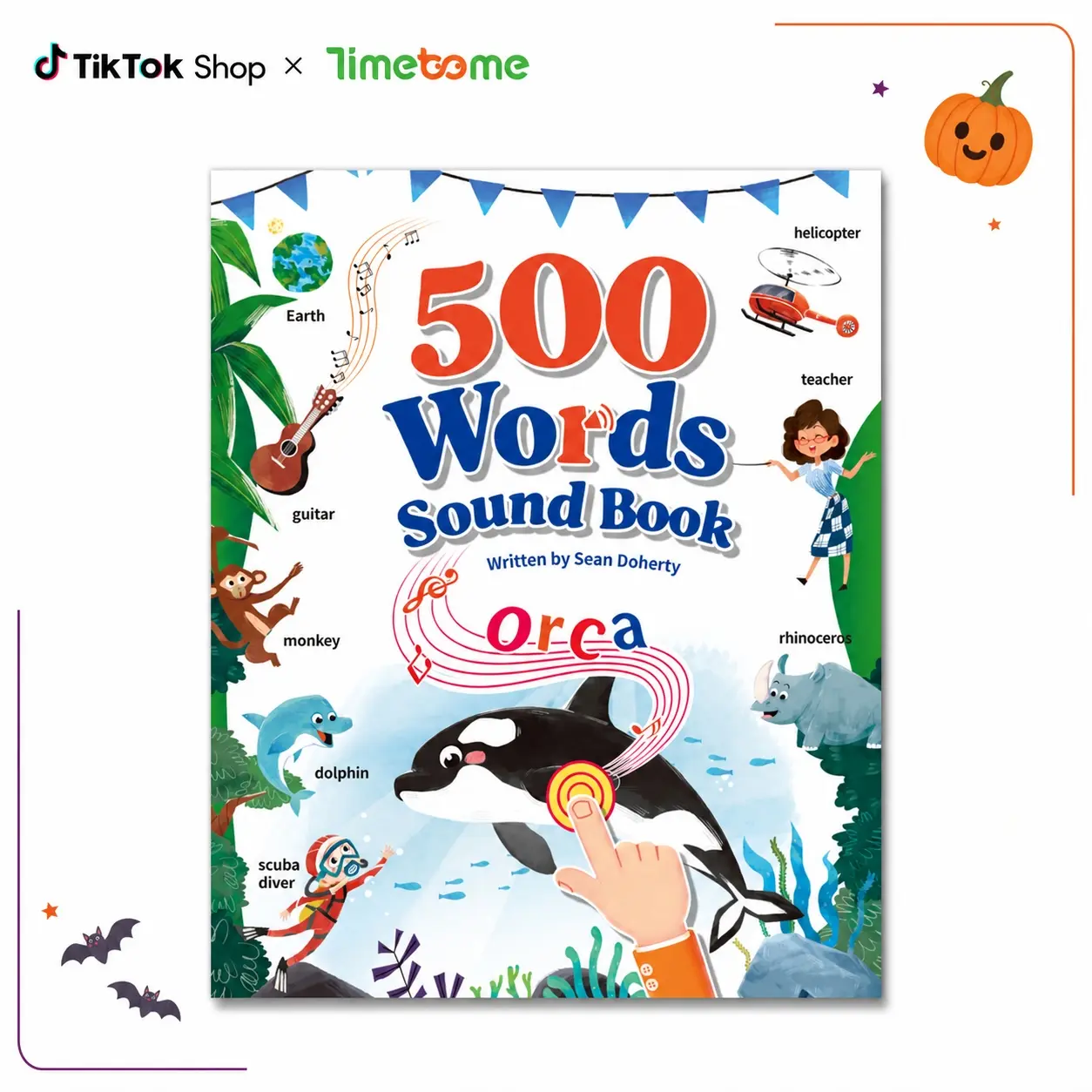2026-TIMETOME English Interactive Sound Book Kids Toys, Preschool Learning Montessori Toy for 1-6 Year-Olds, Supports Sensory & Motor Skills, Travel-Friendly, 500 Words & 22 Themes, Toddler Early Learning Gift