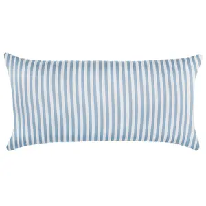 French Blue Striped Throw Pillow