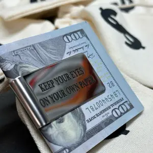 Personalized Money Clip | Custom Engraved Stainless Steel | Old Money Style Gift for Men