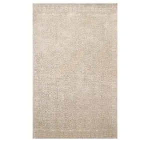 5' x 8' Handmade 100% Wool Patterned Traditional Oriental Area Rug Gray