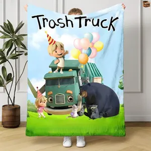 Trash Truck Blanket Trash Truck Christmas Blanket Birthday Gift Home Bedroom Bed Sofa Picnic Cover  Family Friends and Chridren Perfect Gift Christmas Present