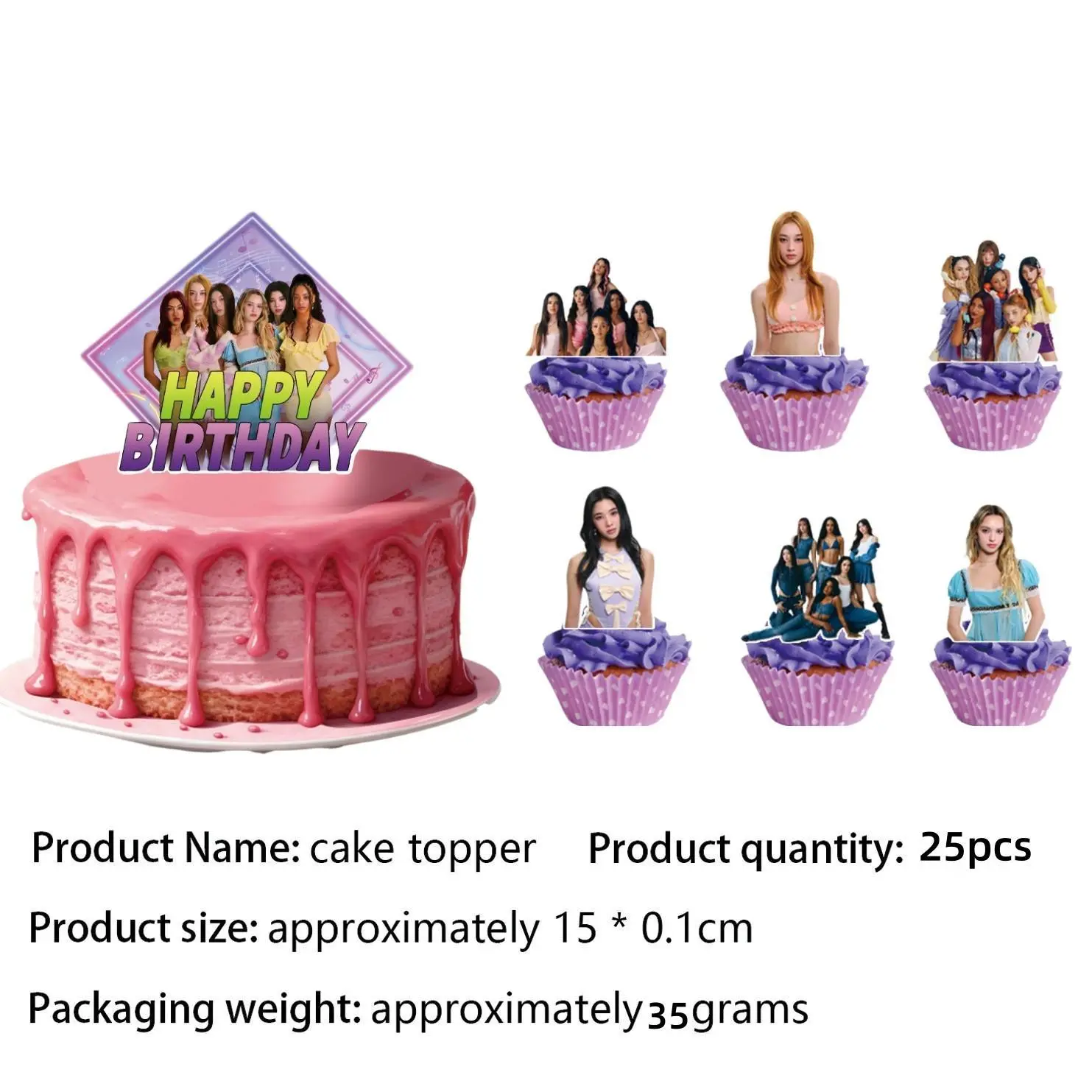cake topper-25pcs