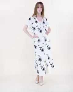 Flora Artisan Contrast Embroidery Collection – Women’s Maxi Dress, Midi Dress, Shirt Dress & Top