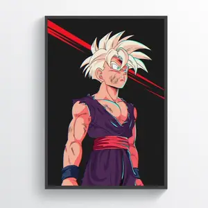Manga Poster - Anime Poster - Gohan - Curated Manga Panels - Digital Print - Vintage Anime Poster