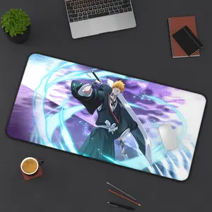Anime Mouse Pad XXL – Ichigo Kurosaki Power Design | Smooth Surface, Anti-Slip Rubber Base, Extended Gaming Desk Mat | Inspired by Bleach