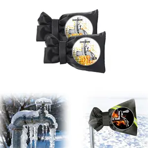 Outdoor Faucet Covers for Winter, 8.3" x 6.3" Insulated Spigot Cover, Waterproof Hose Bib Covers for Freeze Protection, Patio Winterizing Home Must-Have Faucet Cover for Outside Yard (2 PCS)