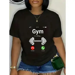 100% Cotton Gym Is Calling Shirt, "Das Gymstudio Nennennt Shirt, Funny T-Shirt 9VN