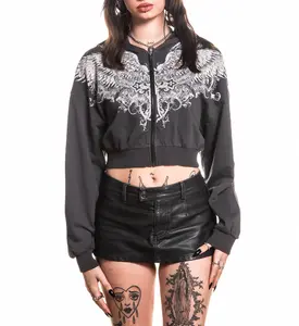 Affliction Women's Zip Up Hoodie Aristocrat