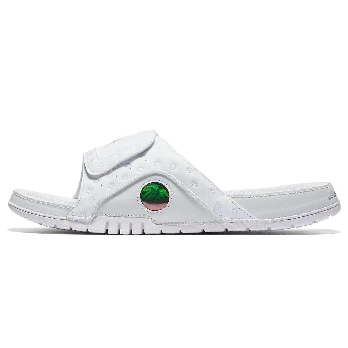 [684915-100] MENS AIR JORDAN HYDRO 13 RETRO SLIDE 'WHITE METALLIC SILVER'