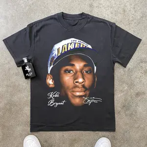 Kobe Bryant - Big Head Heavyweight Black Vintage Tee, Kobe Bryant T-Shirt, Unisex Basketball Shirt, Hip Hop Graphic Tees, Gifts Shirt, Menswear Womenswear Streetwear