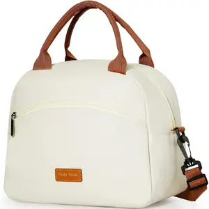 Insulated Lunch Bag for Women & Men, Waterproof Cooler Bag, Portable Reusable Two-Tone Design, Adjustable Straps for Work Use