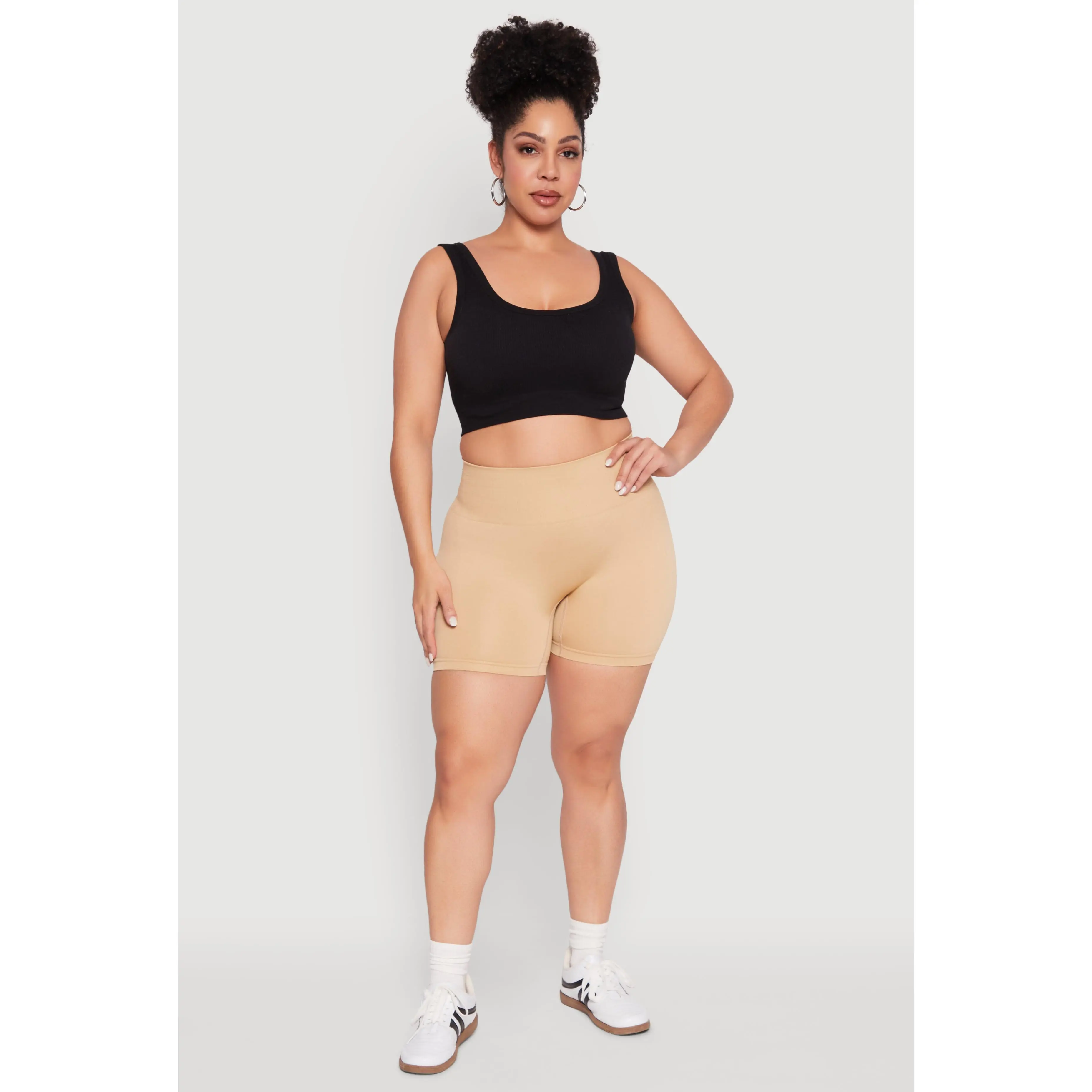 Plus Size Seamless Biker Shorts