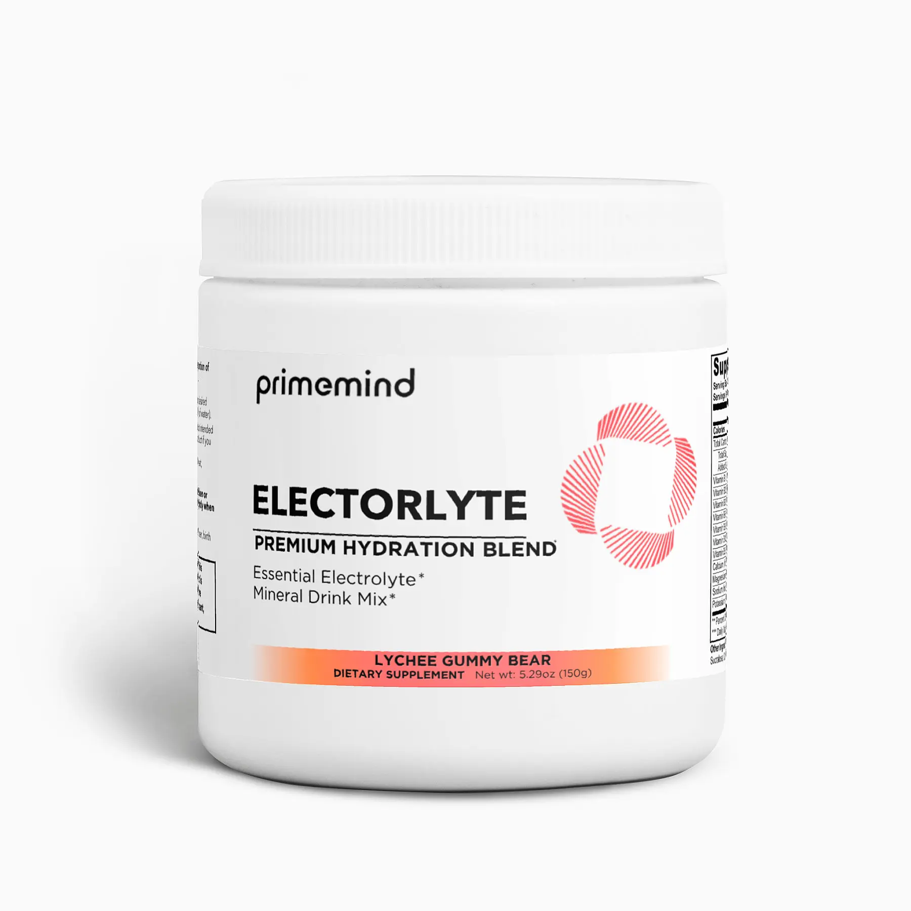 Electrolyte Powder by PrimeMind Lychee Gummy Bear Flavor for Ultimate Hydration with Vitamin B, Calcium, Magnesium, Potassium, & Sodium. Natural!