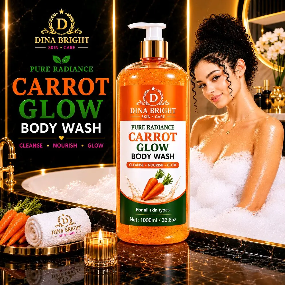 PURE RADIANCE CARROT GLOW SHOWER WASH.