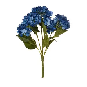 22.5" Silk Hydrangea Bush Royal Blue