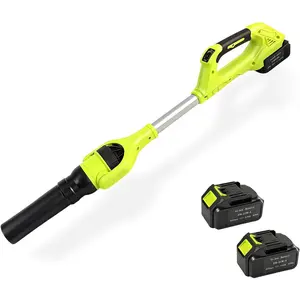 Cordless Leaf Blower, 21V Leaf Blowers, 580CFM/180 MPH Brushless  and 3-Speed Electric Blower, with 2 Lightweight  3.0Ah & Charger Gutter Cleaning for Garden Yard Patio