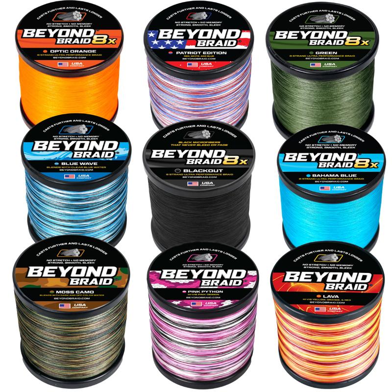 Braided Fishing Line - 300 Yards, Pro Grade Performance for Saltwater & Freshwater- Beyond Braid Braided Fishing Line - 300 Yards, Pro Grade Performance for Saltwater & Freshwater- Beyond Braid