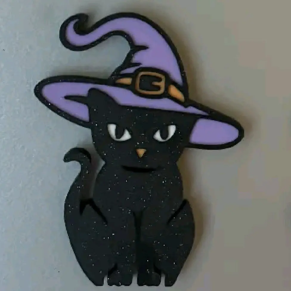 8" Halloween Black Cat Statue - Perfect for Home Decor and Festive Parties