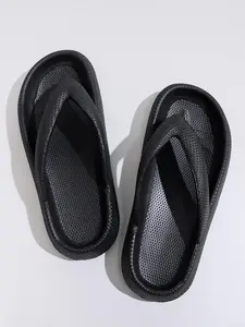Women's Casual Plain Color Slides, Simple Design Non-slip Beach Slippers, Soft Comfortable Home Slippers, Summer Barefoot Shoes for Indoor & Outdoor Wear, Girl, Anti Slip Sandals