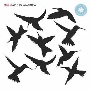 Hummingbirds Window Clings (Black)