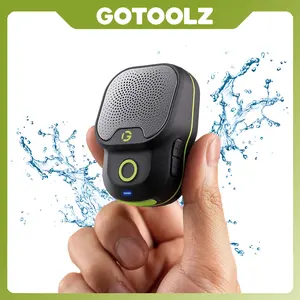 Gotoolz Wearable Bluetooth V5.3 Speaker, 30H Working Time Clip-On Wireless Jobsite Water-Resistant Portable Speaker, Built-in ENC Mic for Hands-Free Music/Calls, IPX7 Waterproof, TWS Portable Speaker