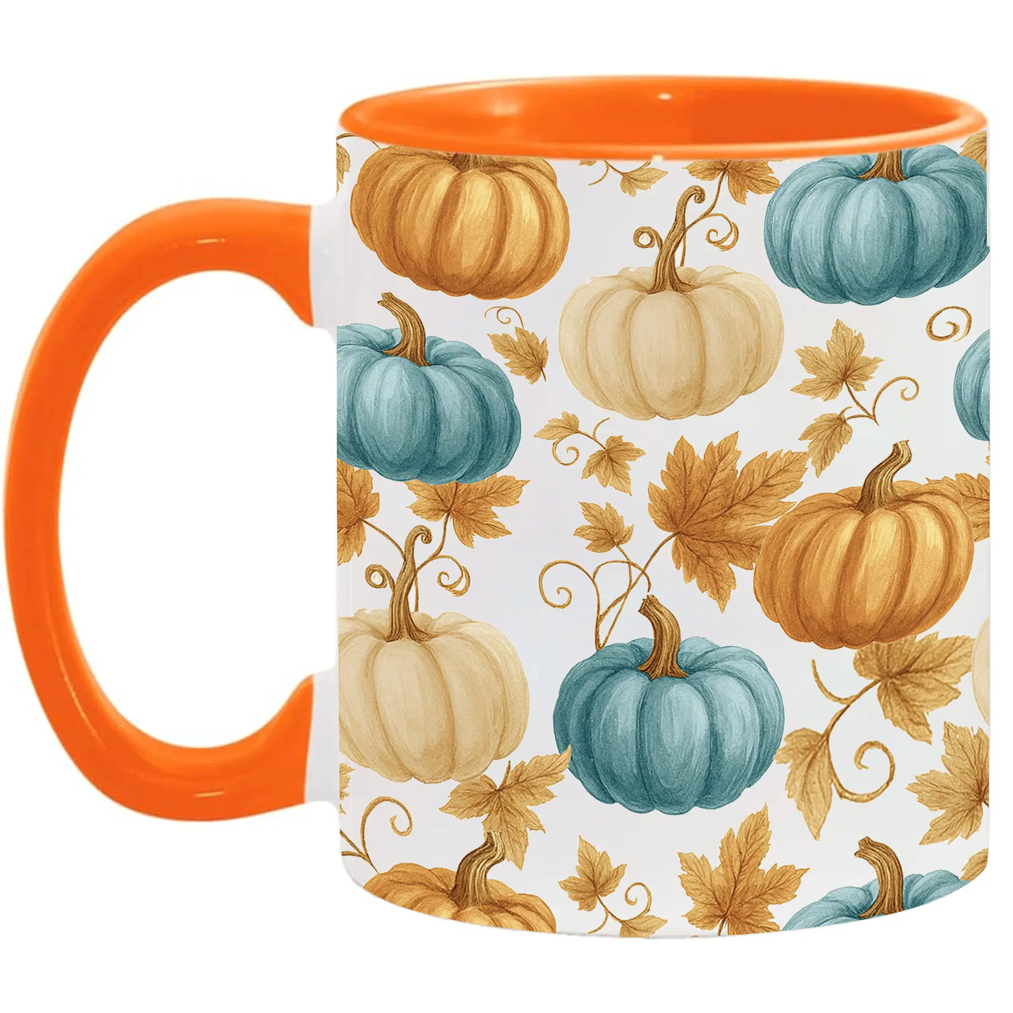 CupiCo Pumpkin Season Ceramic Mug, Autumn Vibes Coffee Mug, Fall Pumpkin Tea Cup, Maple Leaf Mugs, Fall Thanksgiving Drinkware
