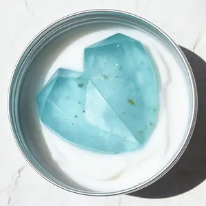 Viral Heart-Shaped Brush Cleaner Soap with Built-In Scrub Pad | Deep Cleans Makeup Brushes & Sponges, Gentle, No Residue, Rose & Jasmine Scents, Heart-Shaped, Red & Blue Clour sample products  shipping   free