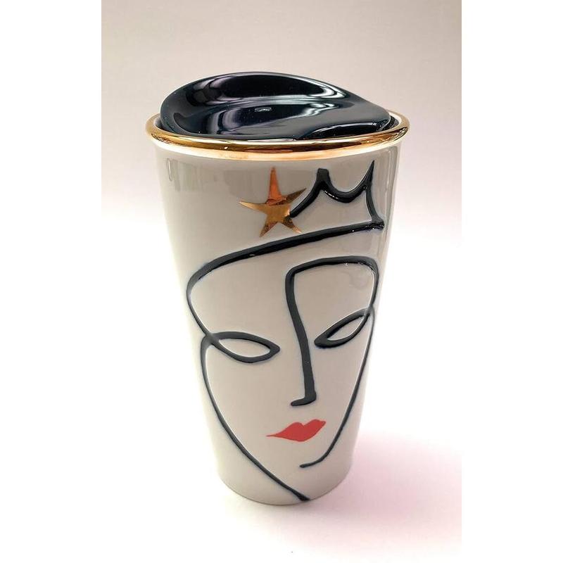 Starbucks 2015 Anniversary Crown Siren Ceramic Double Wall Traveller Tumbler