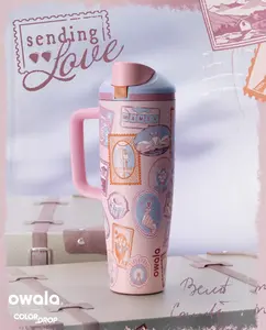 Owala Sending Love 40oz FreeSip Tumbler Rare Color Drop Pink Aesthetic Leak Proof Water Bottle