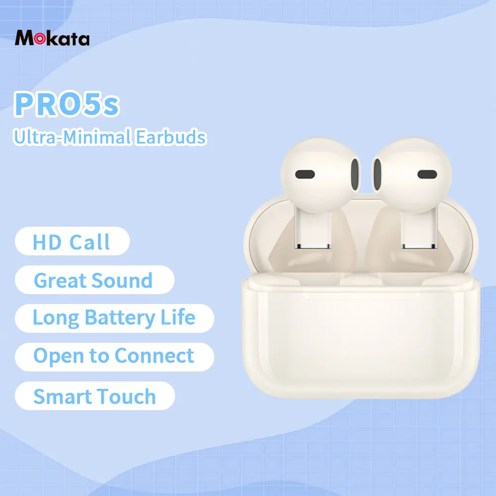 MOKATA Kids' Bluetooth 5.4 Wireless Headphones - Safe Mini Audio Wearable Tech, HD Calls, Noise Cancellation, Rechargeable Lithium Battery, Fast Charging, Gaming, Android Compatible White Slim Device (Wireless Freedom for Students)