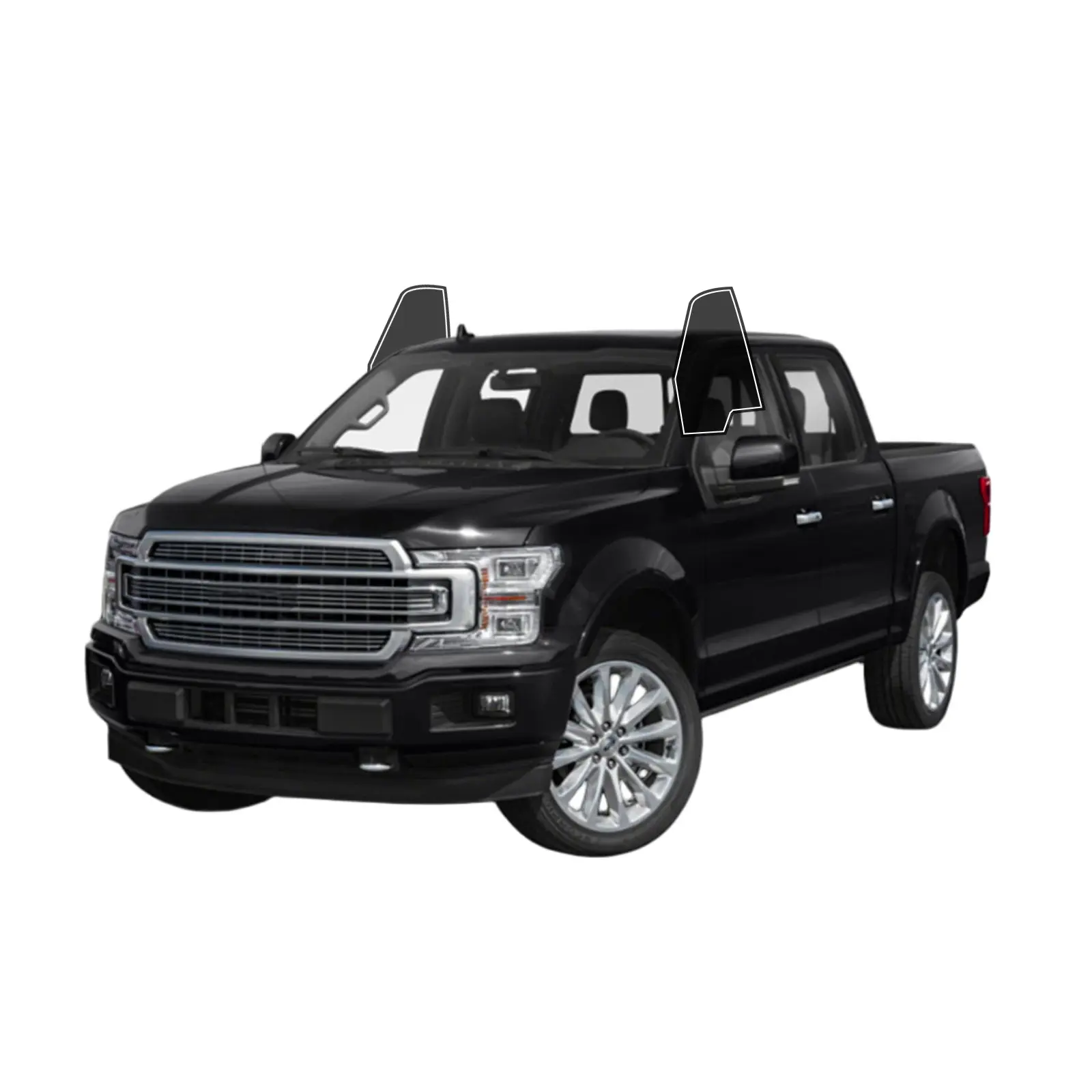 Precut Window Tint Film For Ford F150 Crew 2015-2020 Window 2Ply Anti-Shatter, UV Block, Privacy Protection, Easy Install, No Trimming Needed,Heat & Glare Reduction