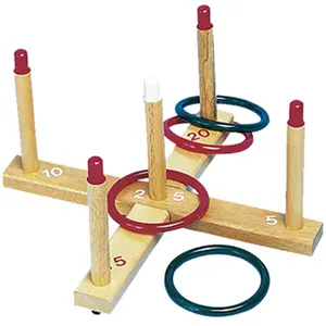 212 MAIN Durable Ring Toss Game Set with Score Pegs, Interactive Dog Toy for Pet Playtime