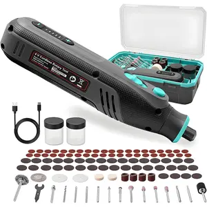 Mini Cordless Rotary Tool Kit - 4V Rechargeable Multi-Purpose Tool with 101 Accessories, 5-Speed Settings, Ideal for Sanding, Polishing, Drilling, Engraving & DIY Craft Projects