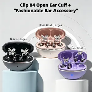 Fluffdrip Clip 04 Sparkly Butterfly Ear Cuffs - Lightweight Wireless Earbuds with Stable Connection, Open-Ear Bluetooth Clip-On Headphones. Stylish Coquette Y2K Jewelry, Ideal Gifts for Women & Perfect for Outdoor Use#SummerWins #DealsForYouDays