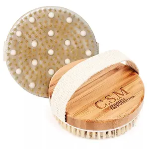 Dry Brushing Body Brush-Round Exfoliating Brush for Cellulite Lymphatic Drainage Bath Set springtok