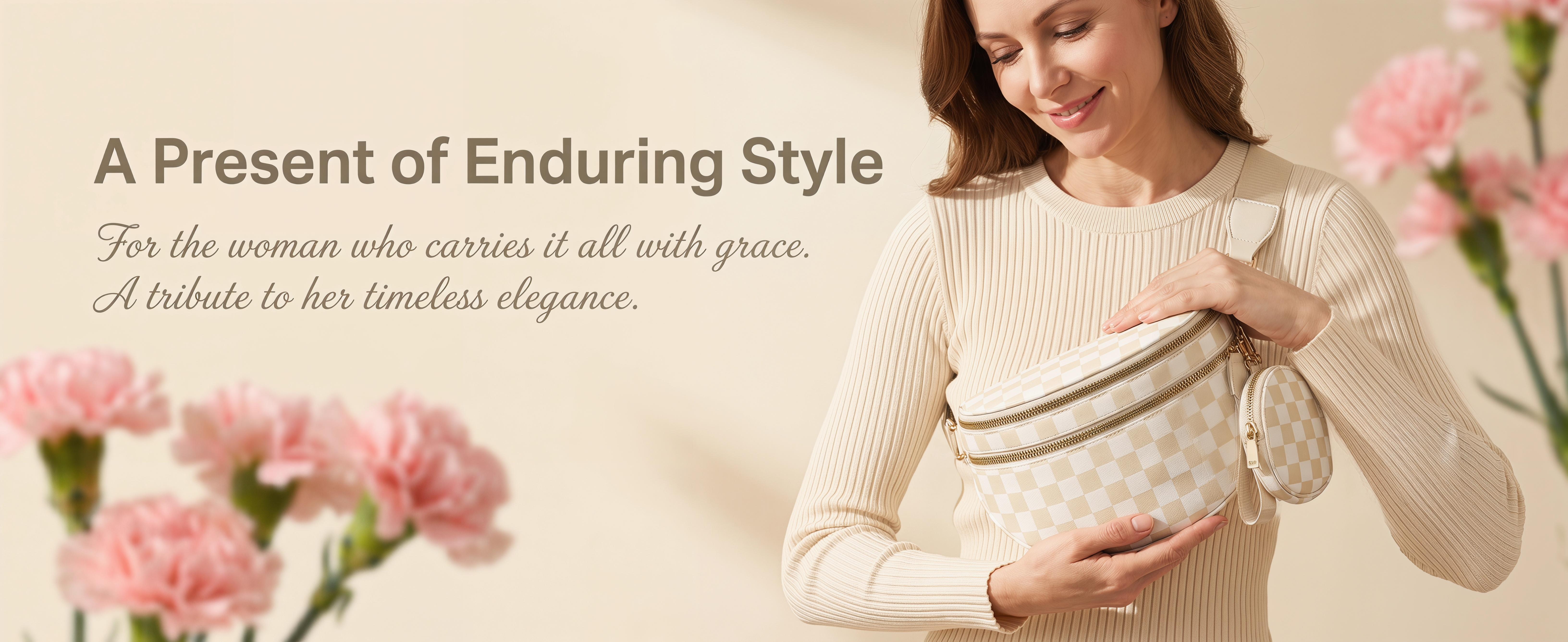 Checkered Crossbody Bag, Spacious Purse, Fanny Packs with Shoulder Strap, Women's Fashion Saddle Bag,Trending Style，#MotherDayGift