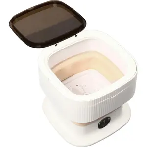 Portable 10L Foldable Mini Washing Machine with Spin Dryer for Apartment Dorm Camping RV Travel