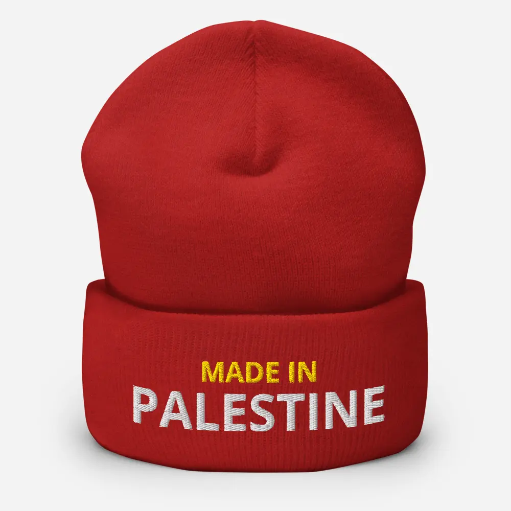 Made In Palestine Cuffed Beanie