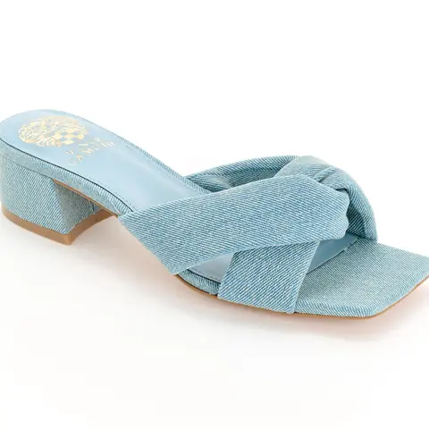 Vince Camuto Leather or Textile Crossband Mules Shilah