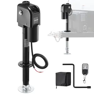 【Summervibes】VEVOR Electric Trailer Jack, 7500 lbs Capacity, Electric Power Tongue Jack with Waterproof Protective Cover & LED Light for Travel Trailer, Camper, RV, 9.84-27.84 in Lift, 12V DC with Wiring, Black