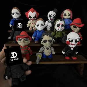 Flexi Horror Figurines -3D Printed Halloween Desk Toys, Horror Decor Collectiblest